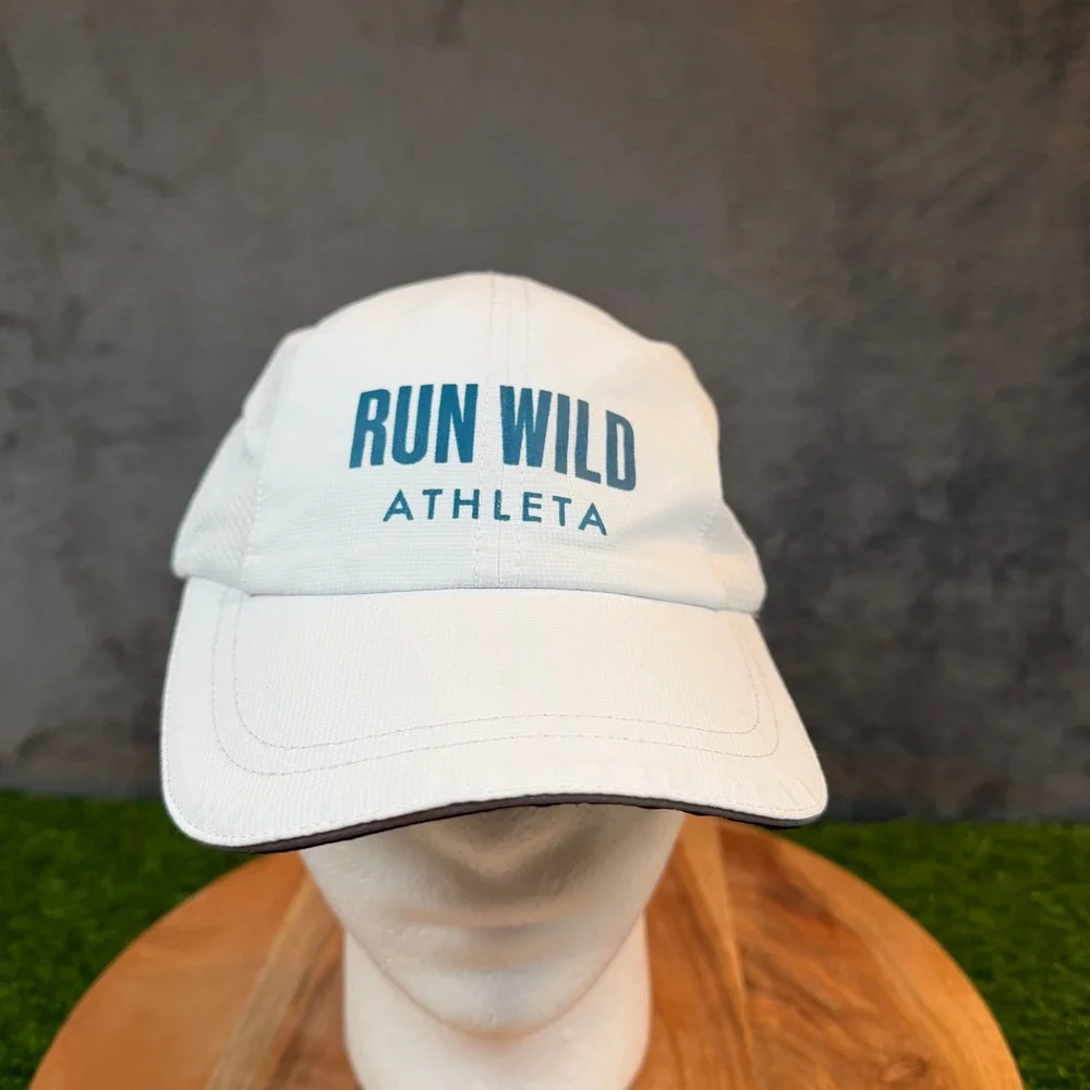 Athleta Run Wild White Running Hat Mesh Performance Adjustable‎ Cap Womens